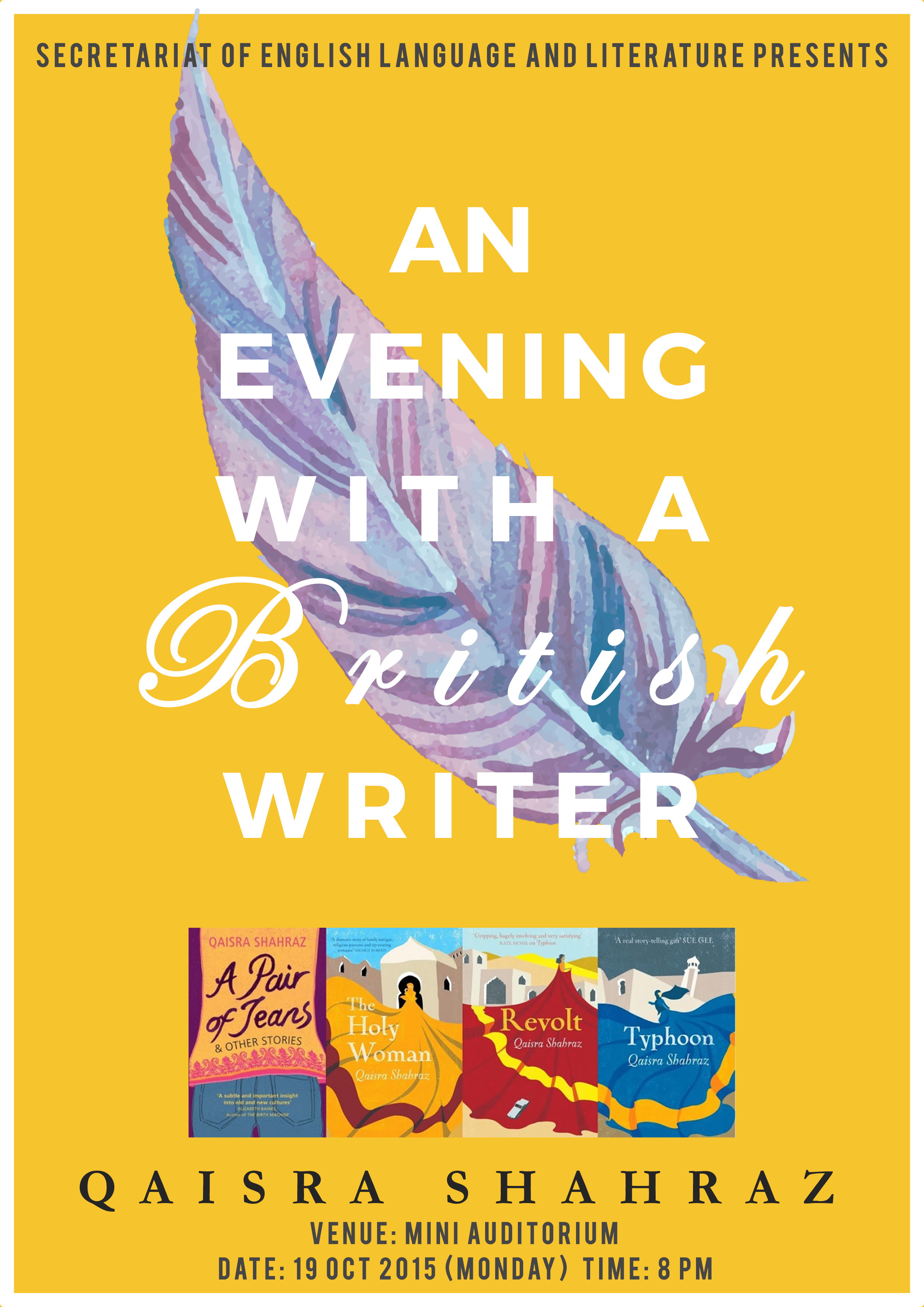 AN EVENING WITH A BRITISH WRITER