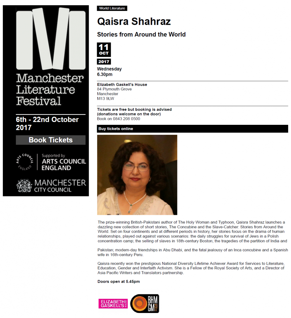 Api Qaisra New Qaisra Shahraz at Manchester Literature Festival - Qaisra Shahraz